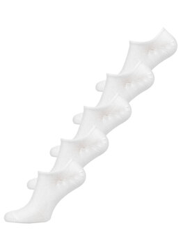 Biele pánske ponožky "ťapky" Bolf NQ021-5P 5 PACK