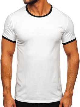 Biele pánske tričko bez potlače Bolf 8T83
