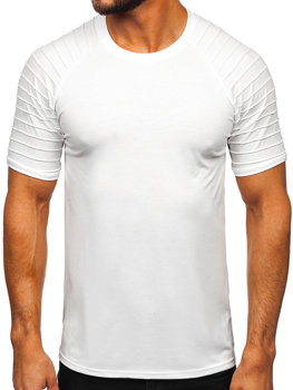 Biele pánske tričko bez potlače Bolf 8T88