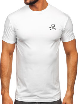Biele pánske tričko s potlačou Bolf MT3049
