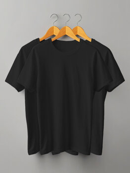 Čierne dámske tričko bez potlače Bolf SD211-3P 3PACK