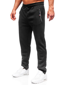 Čierne pánske teplákové nohavice nadmernej veľkosti Bolf JX6261