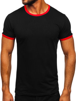 Čierne pánske tričko bez potlače Bolf 8T83