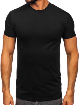Čierne pánske tričko bez potlače Bolf MT3001 