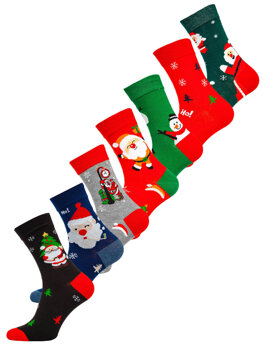 Pánske vianočné ponožky-mix farieb-1 Bolf M898-7P-1 7 PACK