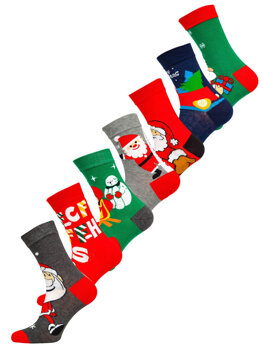 Pánske vianočné ponožky-mix farieb-2 Bolf M898-7P-1  7 PACK