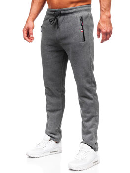 Sivé pánske teplákové nohavice nadmernej veľkosti Bolf JX6261