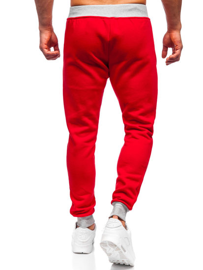 Červené pánske jogger nohavice Bolf K10001