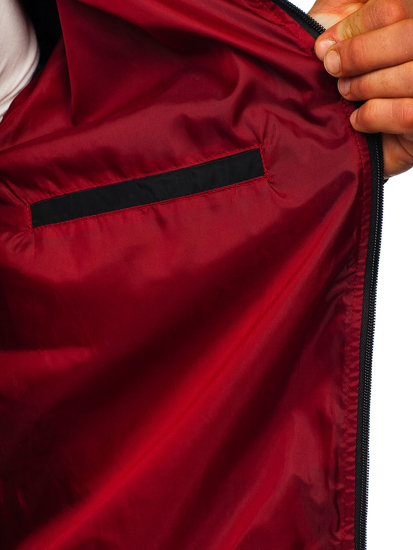 Čierno-červená pánska prechodná bunda Bolf W3908