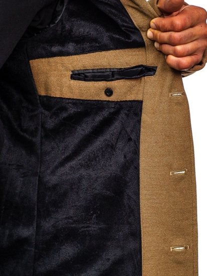 Pánsky zimný kabát vo farbe ťavej srsti Bolf 1047-1