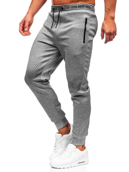 Sivé pánske jogger nohavice Bolf HM383