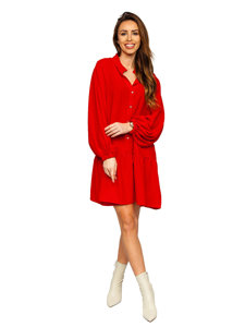 Červené dámske šaty Bolf XY202118