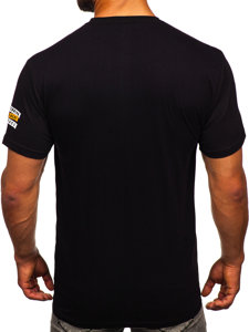 Čierne pánske bavlnené tričko Bolf 14514