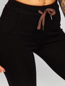 Čierno-hnedé dámske teplákové nohavice Bolf CYF802NM