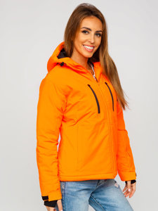 Oranžová dámska športová zimná bunda Bolf HH012A