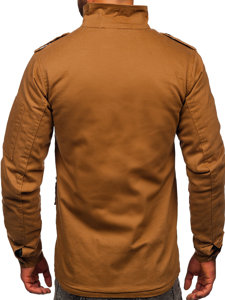 Pánska bavlnená prechodná bunda vo farbe ťavej srsti Bolf 10290